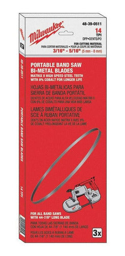 SEGUETA BIMETALICA 14 DIENTES X 44-7/8 (3 PZAS.)