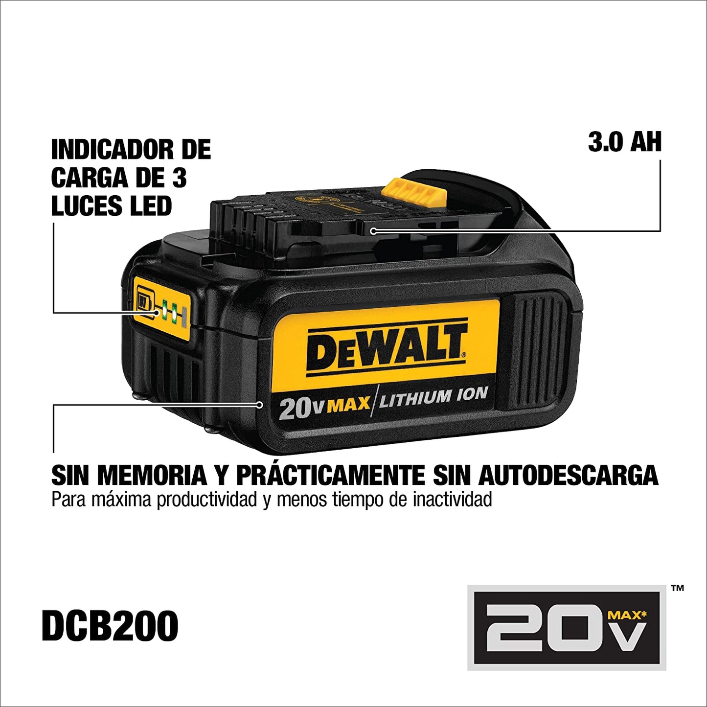 BATERIA 20V MAX PREMIUM (3.0AH)